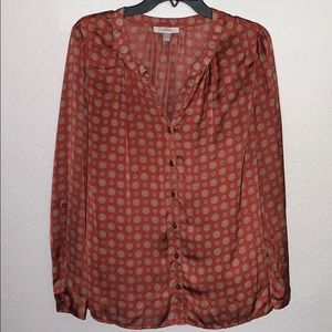 Burnt Orange Roz & Ali Blouse